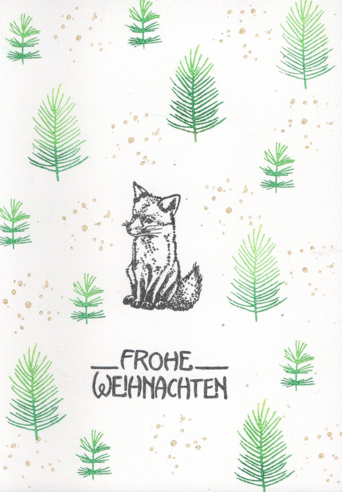 Ministempel Eukalyptus, Tanne und Koralle/Blatt Auswahl oder Set