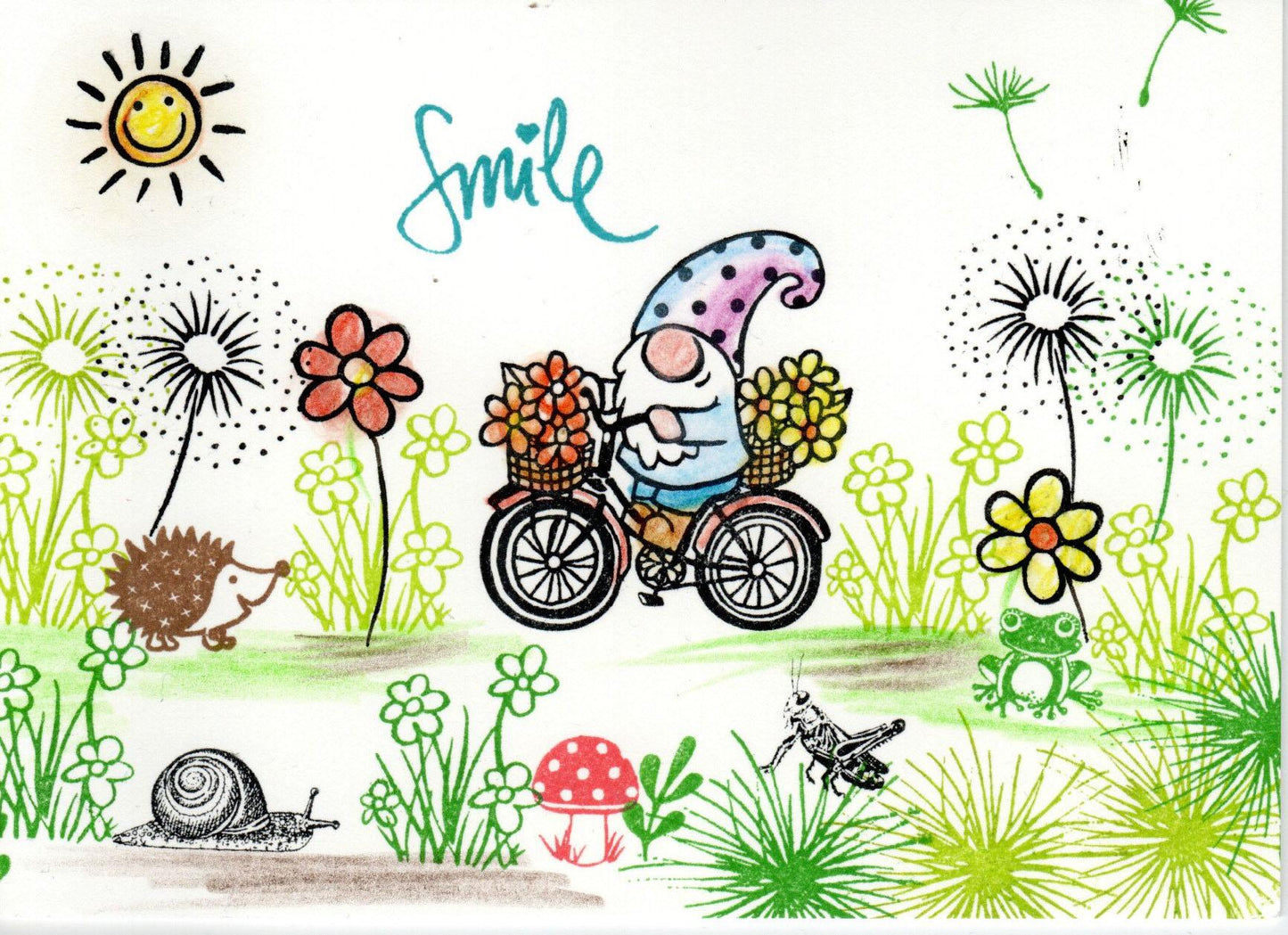 Ministempel Grashüpfer, Schnecke und Frosch Auswahl oder Set