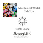 Ministempel Sonne, Wolke und drei Sternchen Auswahl oder Set