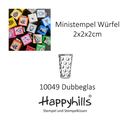 Ministempel Dubbeglas, Windrad und Blüte Auswahl oder Set