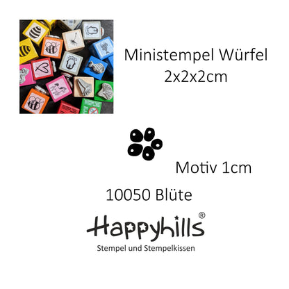 Ministempel Dubbeglas, Windrad und Blüte Auswahl oder Set