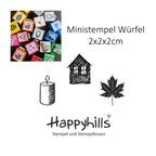 Ministempel Kerze, Haus und Ahornblatt Auswahl oder Set