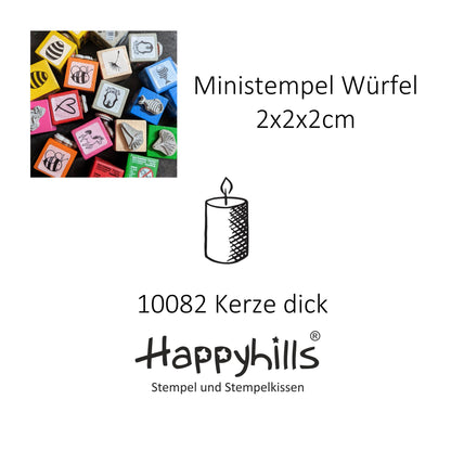 Ministempel Kerze, Haus und Ahornblatt Auswahl oder Set