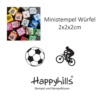 Ministempel Fussball und BMX Fahrer Auswahl oder Set