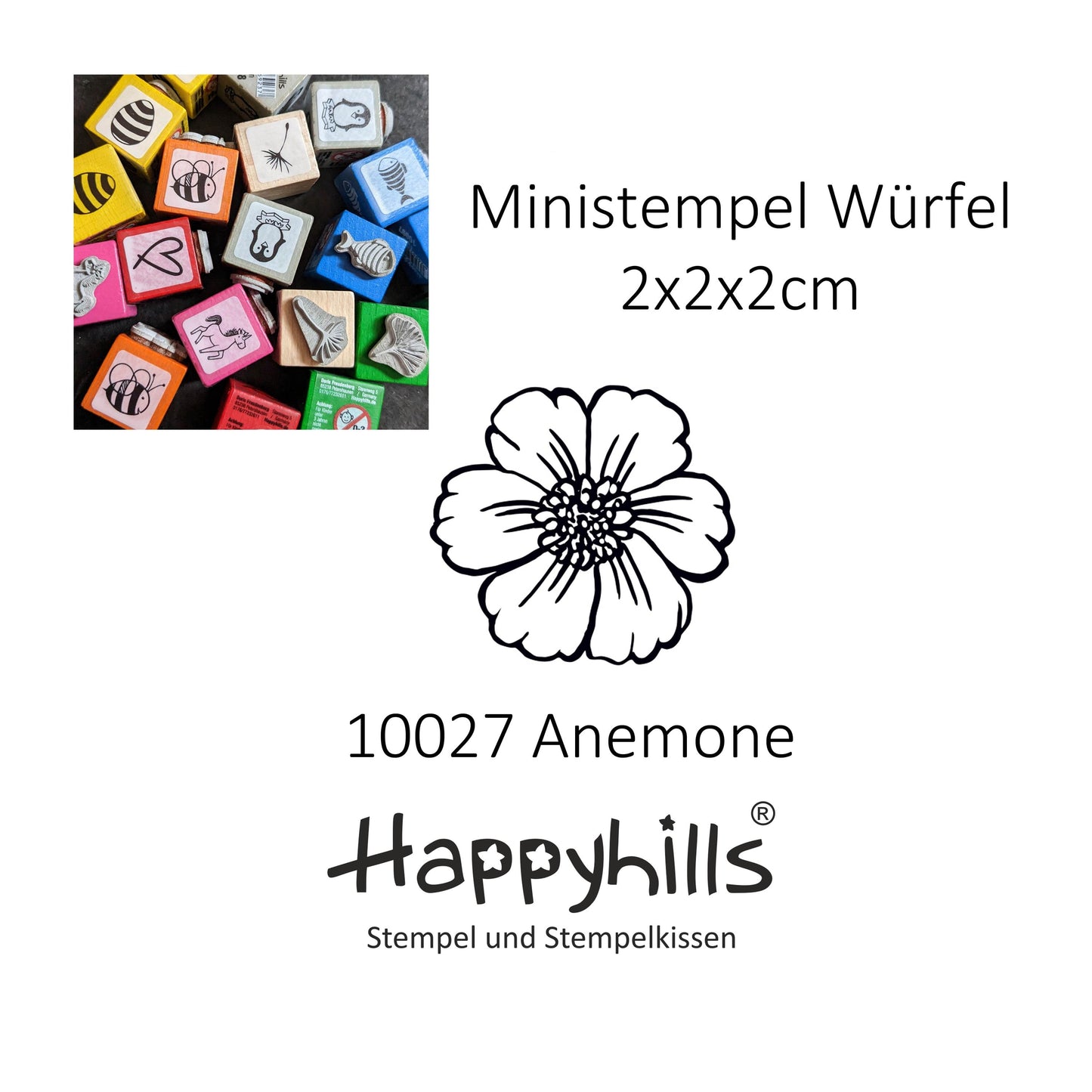 Ministempel Kleeblatt, Anemone und drei Blümchen Auswahl oder Set