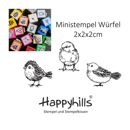 Ministempel Vögelchen, Spatz und Küken Auswahl oder Set