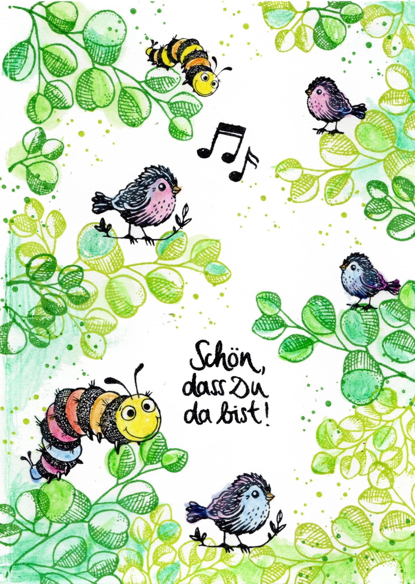 Ministempel Vögelchen, Spatz und Küken Auswahl oder Set