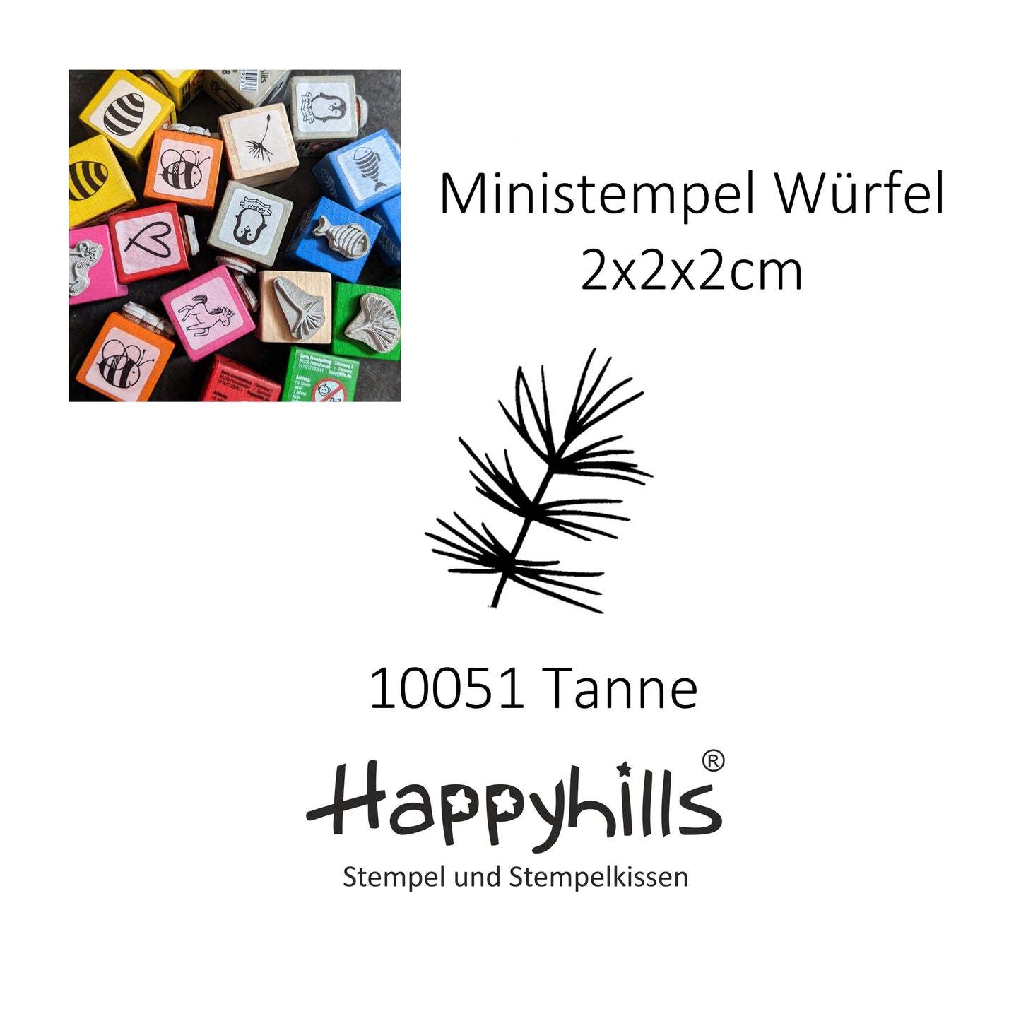 Ministempel Eukalyptus, Tanne und Koralle/Blatt Auswahl oder Set