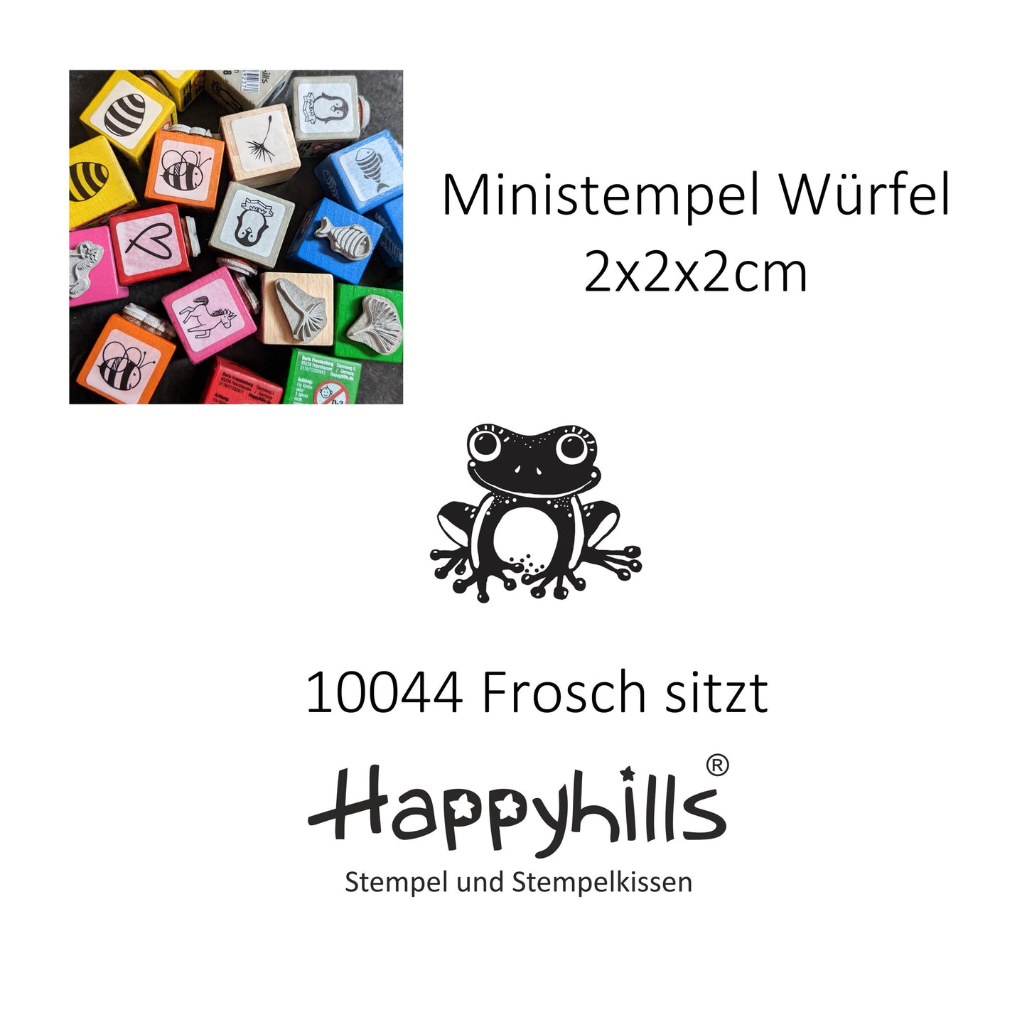Ministempel Grashüpfer, Schnecke und Frosch Auswahl oder Set
