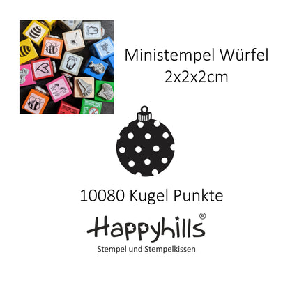Ministempel Frohes Fest und Christbaumkugeln Auswahl oder Set