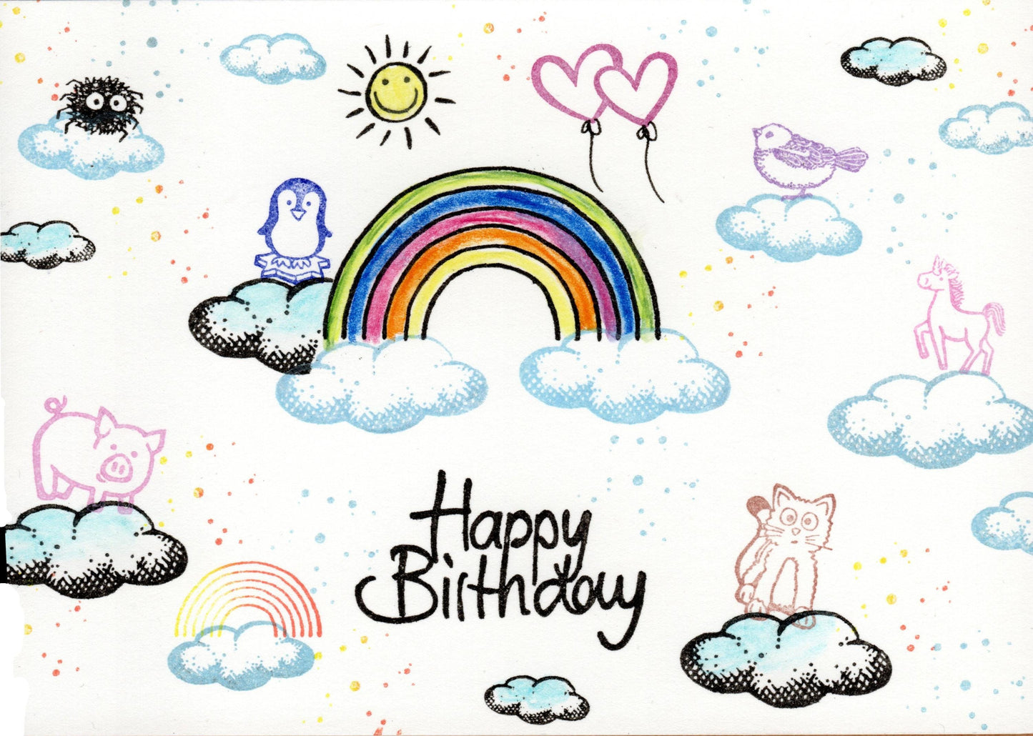 Kegelstempel Regenbogen, Einhorn und Wolke Auswahl oder Set