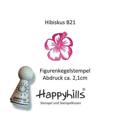 Kegelstempel Hibiskus, Kolibri und Monsterablatt Auswahl oder Set