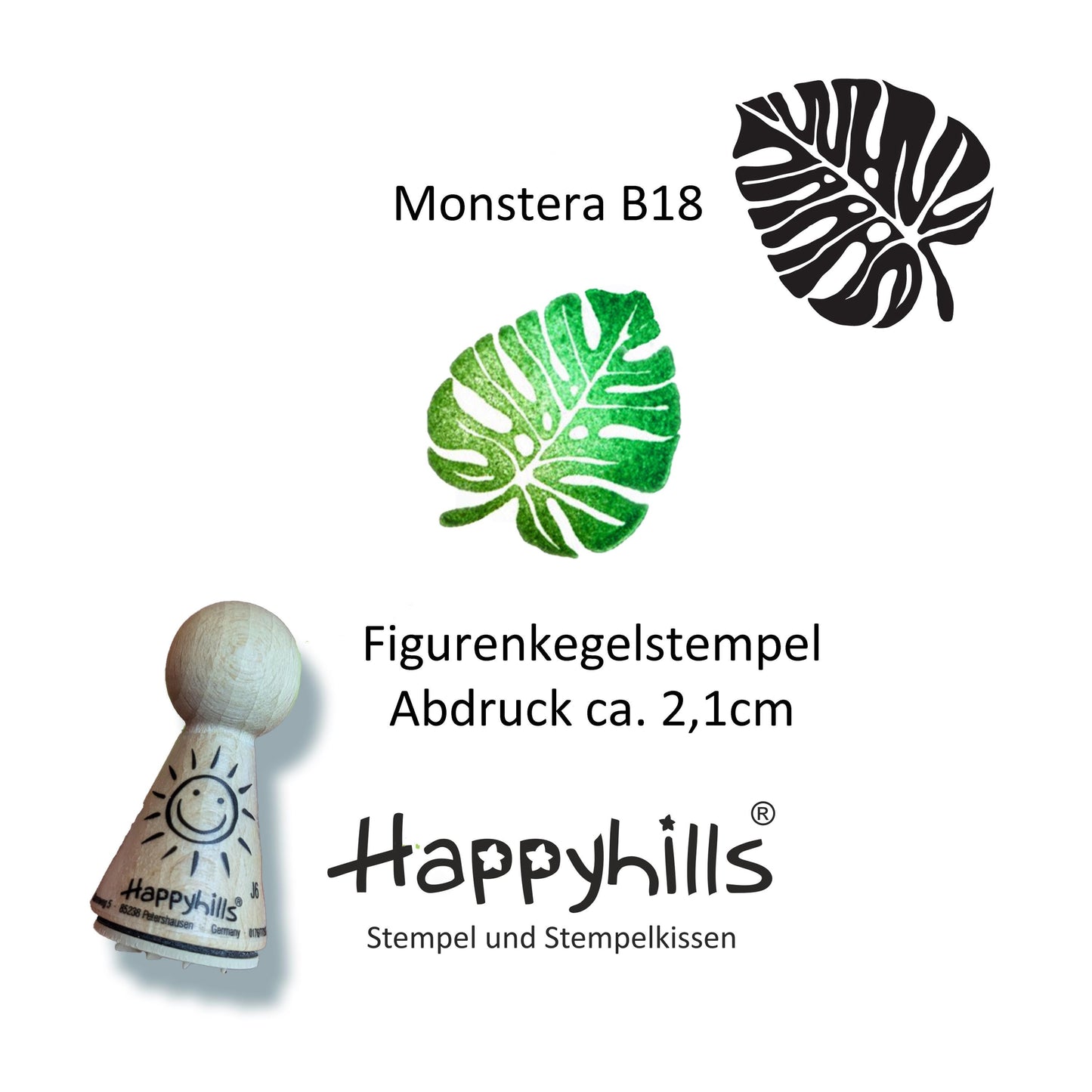 Kegelstempel Hibiskus, Kolibri und Monsterablatt Auswahl oder Set