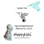 Kegelstempel Hibiskus, Kolibri und Monsterablatt Auswahl oder Set