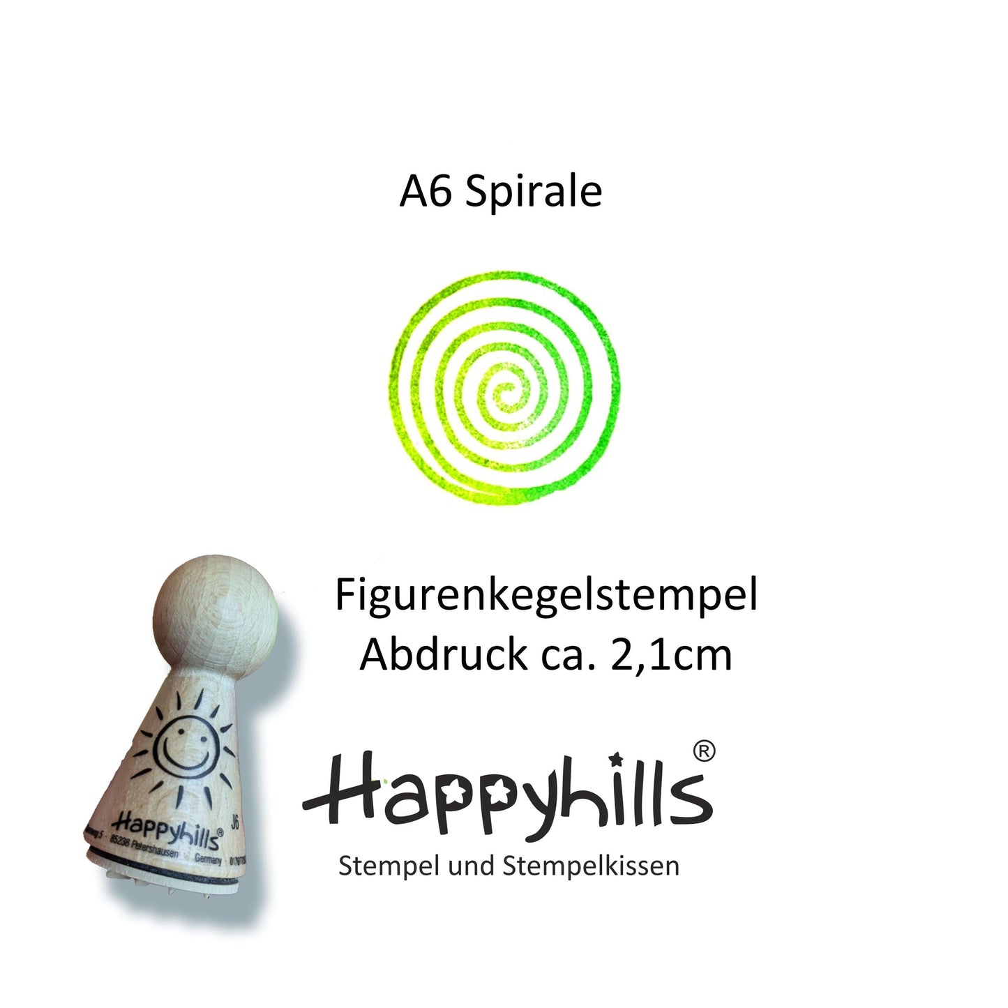 Kegelstempel Spirale, Blumenornament und Planet Auswahl oder Set