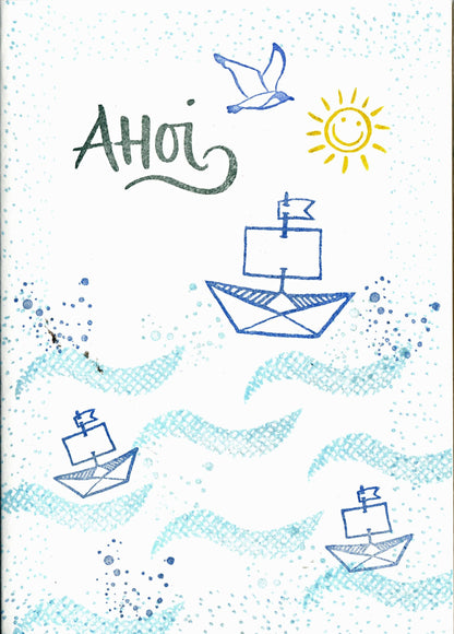 Kegelstempel Möwe, Segelschiff und Vogelschwarm Auswahl oder Set