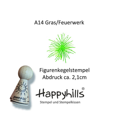 Kegelstempel Gras, Zweig und Blattskelett Auswahl oder Set