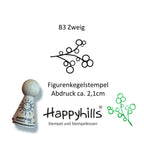 Kegelstempel Gras, Zweig und Blattskelett Auswahl oder Set