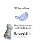 Kegelstempel Huhn, Daunenfeder und Hühnerei Auswahl oder Set