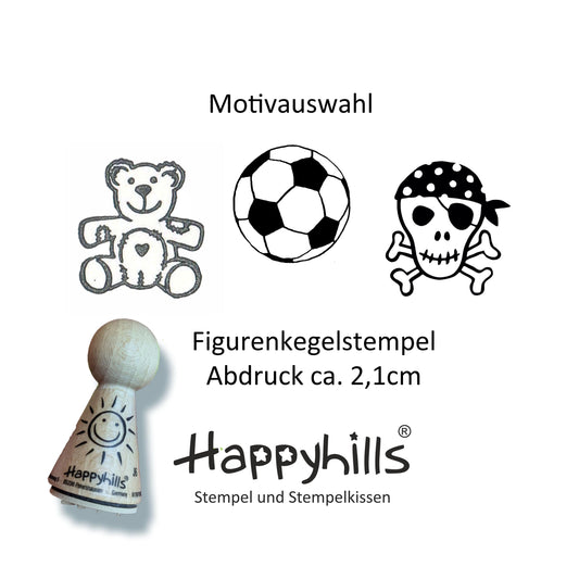 Kegelstempel Teddy, Fussball und Pirat Auswahl oder Set