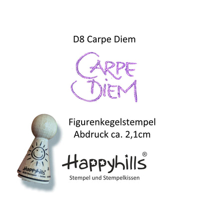 Kegelstempel Handmade, Alles Liebe und Carpe Diem Auswahl oder Set