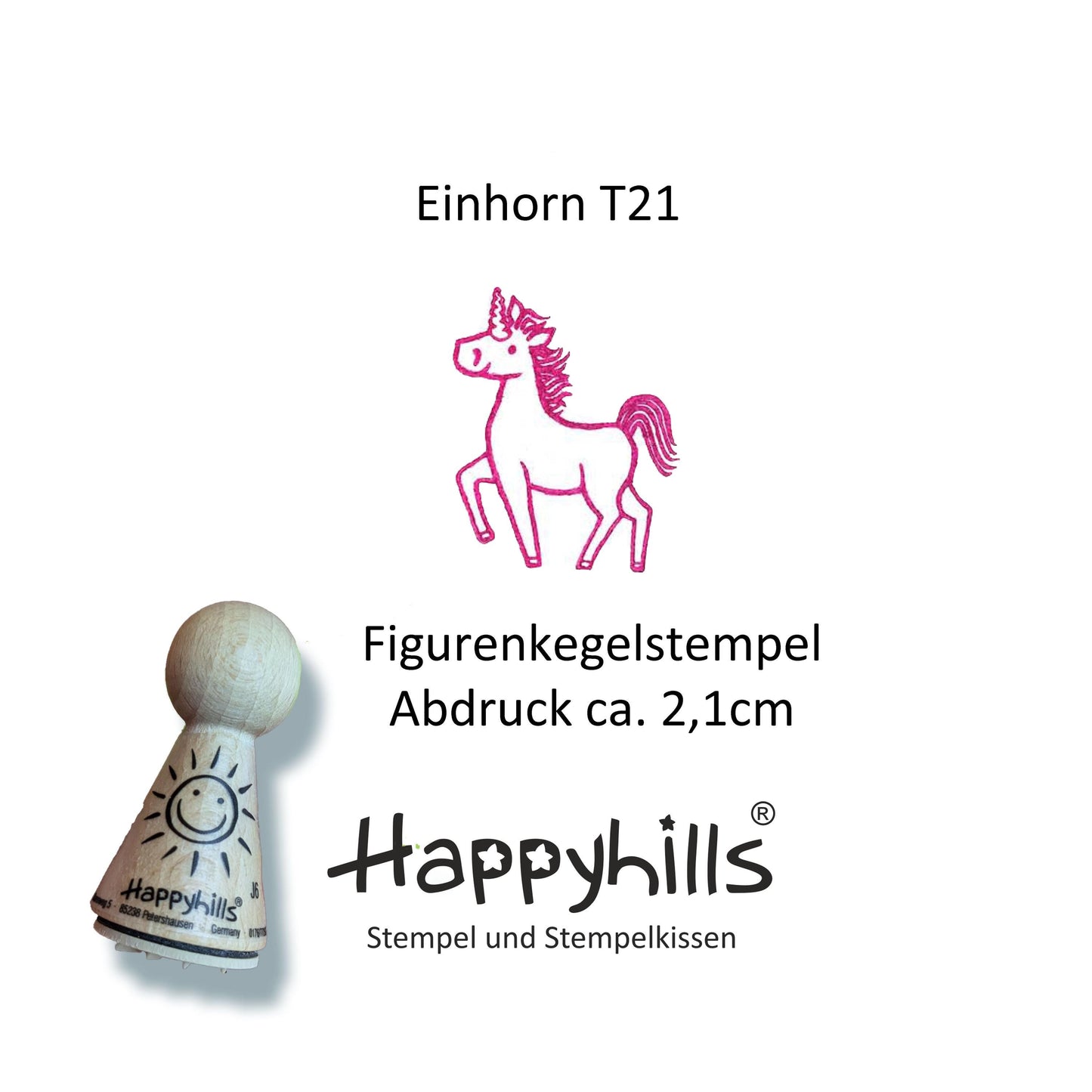 Kegelstempel Regenbogen, Einhorn und Wolke Auswahl oder Set