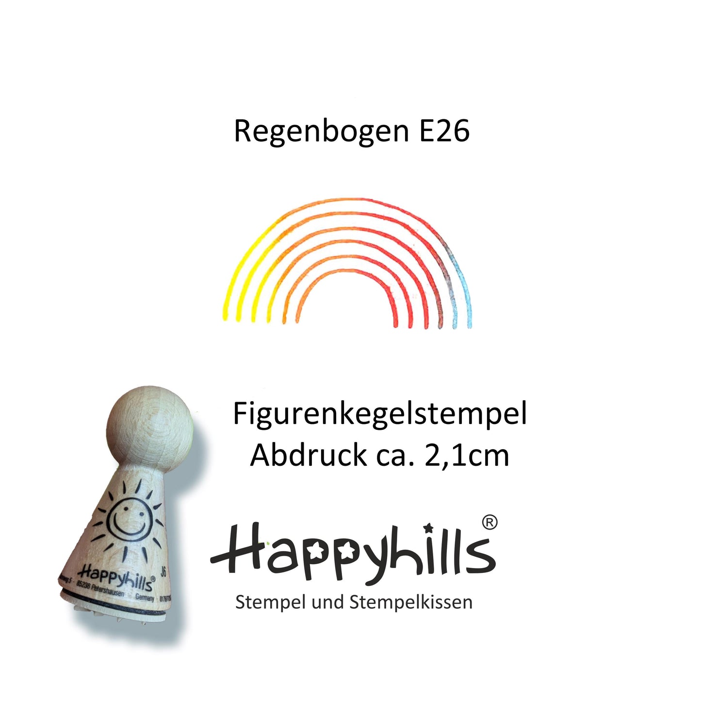Kegelstempel Regenbogen, Einhorn und Wolke Auswahl oder Set