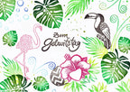 Kegelstempel Hibiskus, Kolibri und Monsterablatt Auswahl oder Set