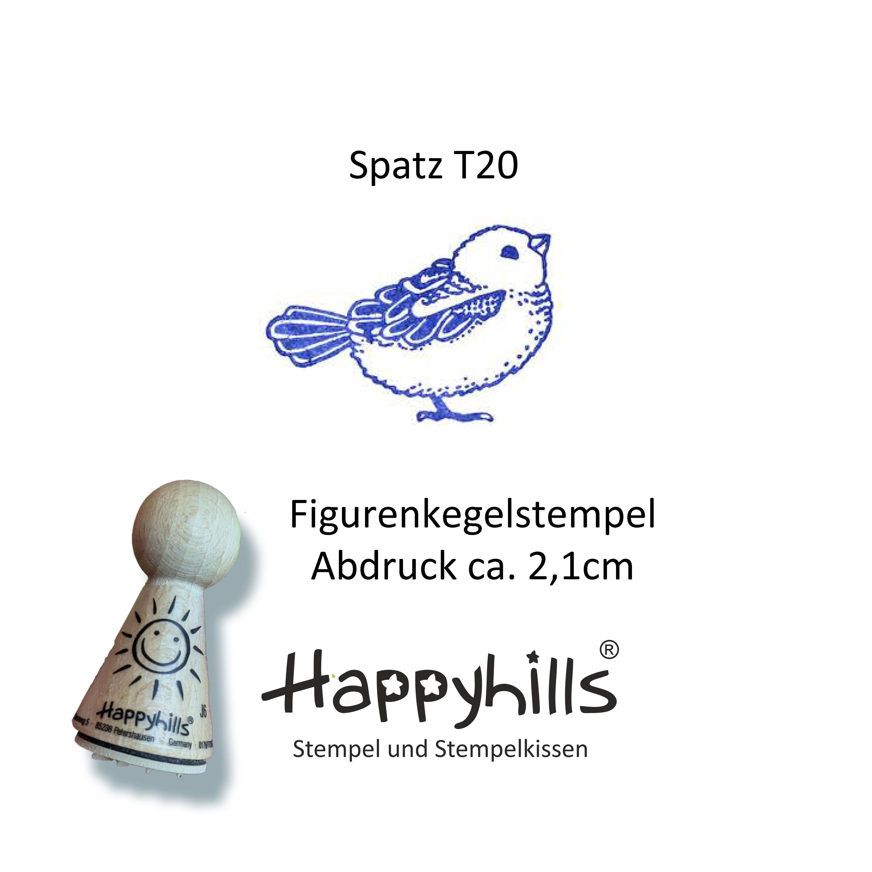 Kegelstempel Spatz, Blümchen und Biene Auswahl oder Set