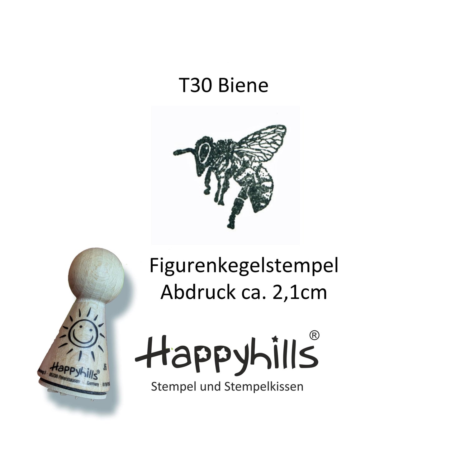 Kegelstempel Spatz, Blümchen und Biene Auswahl oder Set