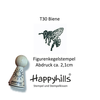 Kegelstempel Spatz, Blümchen und Biene Auswahl oder Set