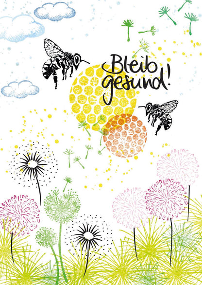Kegelstempel Spatz, Blümchen und Biene Auswahl oder Set
