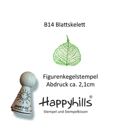 Kegelstempel Gras, Zweig und Blattskelett Auswahl oder Set