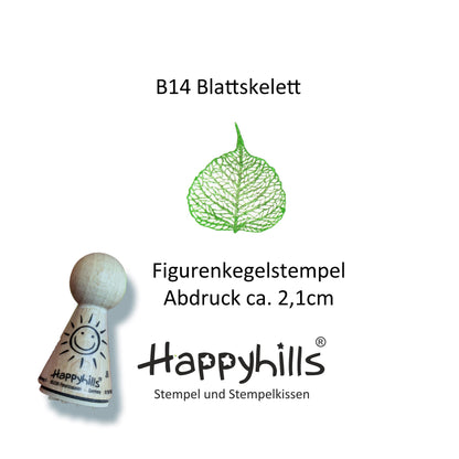 Kegelstempel Gras, Zweig und Blattskelett Auswahl oder Set