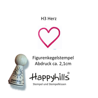 Kegelstempel Babyfüße, Herz und Fisch Auswahl oder Set