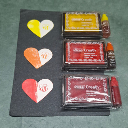 Lagerfeuer 3er Set Creativ Stempelkissen gelb-orange-rot